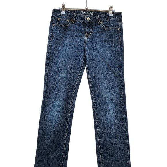 Aeropostale Jeans Women's Bayla Medium Wash Straight Leg Blue 8 - Picture 5 of 11